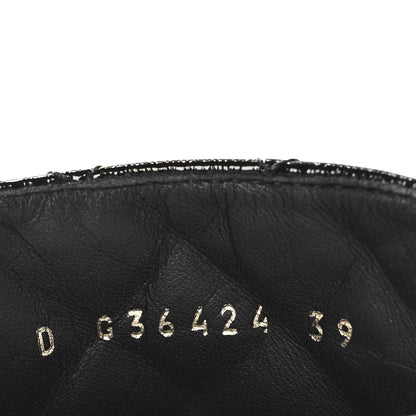 Chanel Shiny Calfskin Quilted Lace Up Combat Boots 39 Black 7 of 10