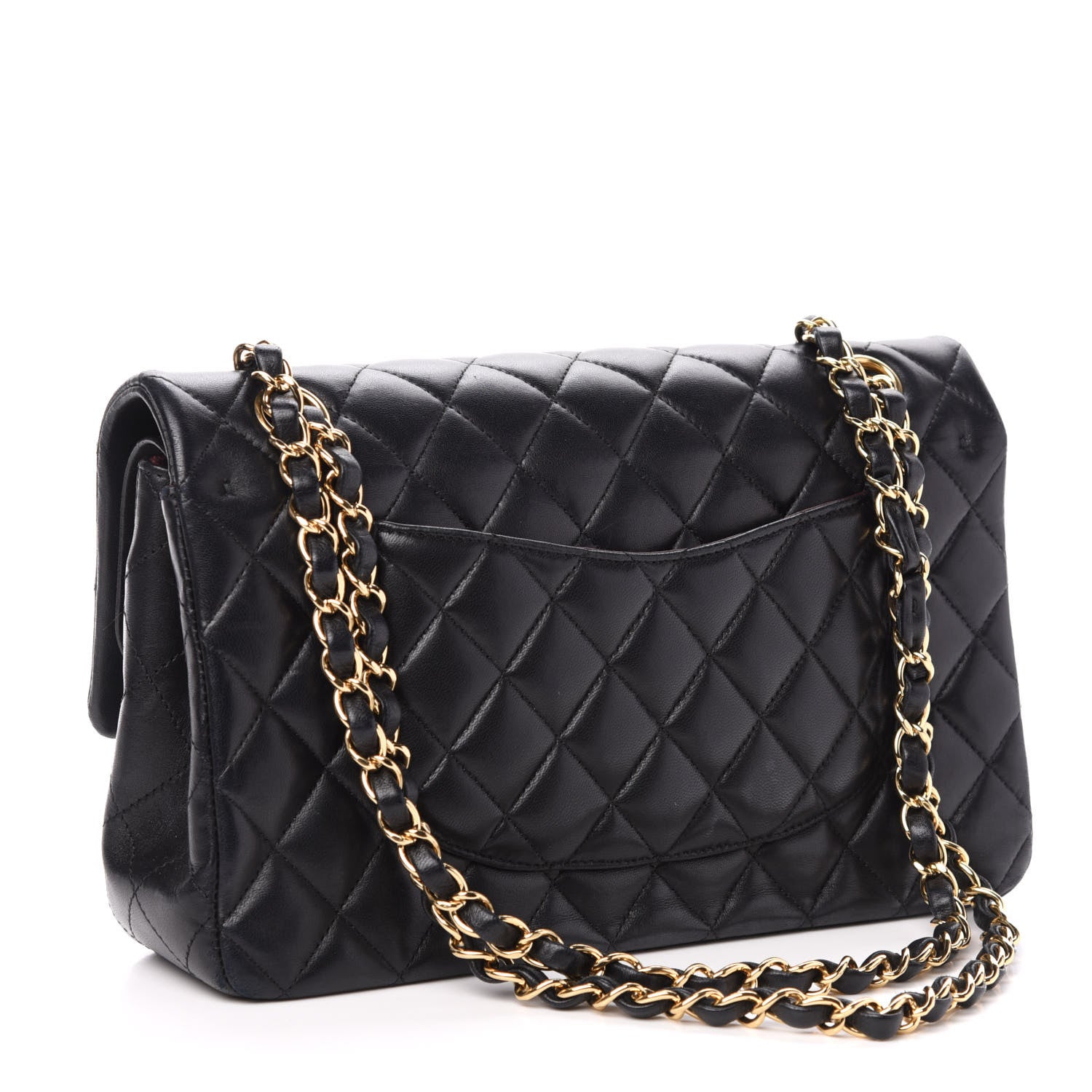 Chanel Lambskin Quilted Medium Double Flap Black 4 of 12