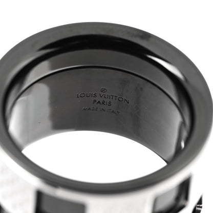 Louis Vuitton Damier Perfore Ring M Silver Black 4 of 4