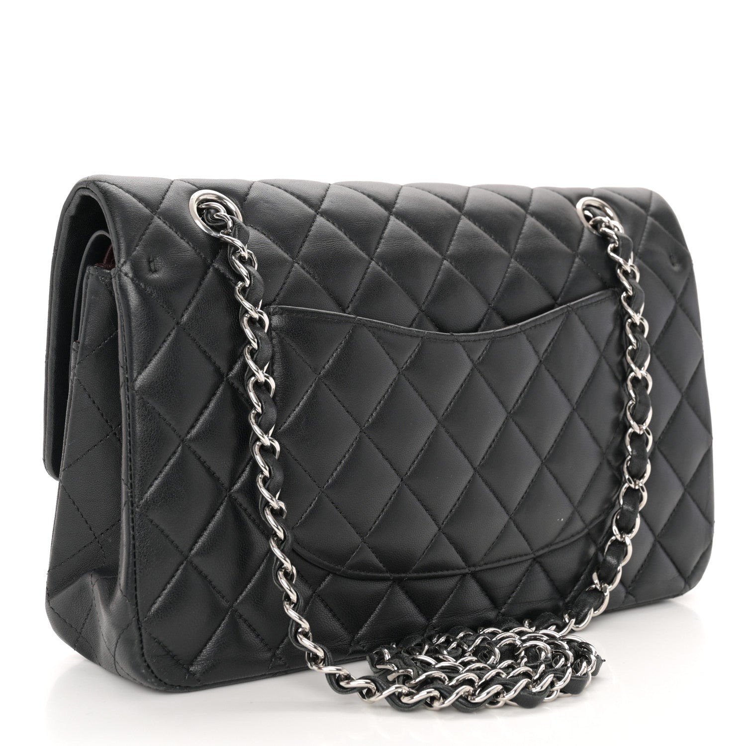 Chanel Lambskin Quilted Medium Double Flap Black 3 of 16