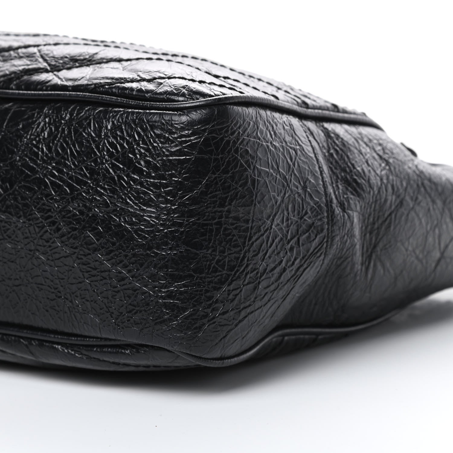 Saint Laurent Crinkled Calfskin Matelasse Monogram Large Niki Shopping Tote Bag Black 10 of 12