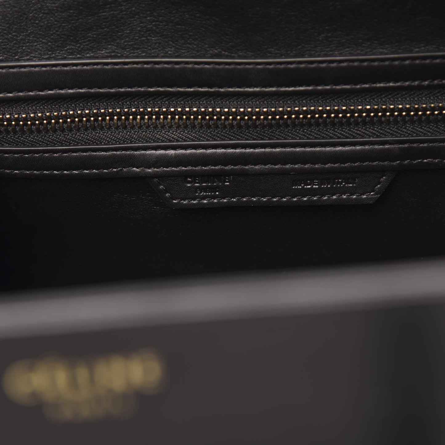 Elephant Calfskin Mini Bi-Color Luggage Black White