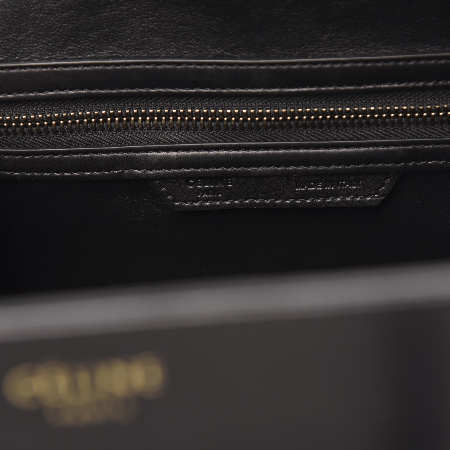 Celine Elephant Calfskin Mini Bi-Color Luggage Black White 6 of 13