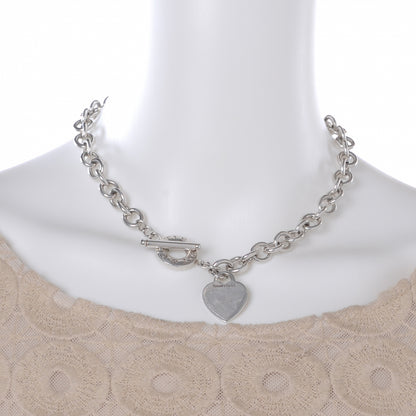 Tiffany Sterling Silver Heart Tag Toggle Necklace 2 of 4