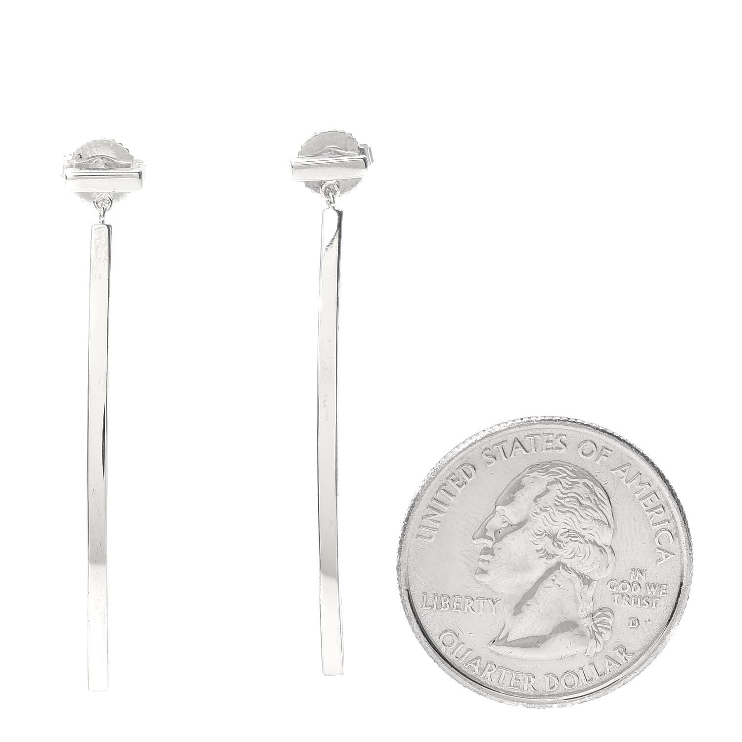 Tiffany Sterling Silver T Wire Bar Earrings 2 of 4