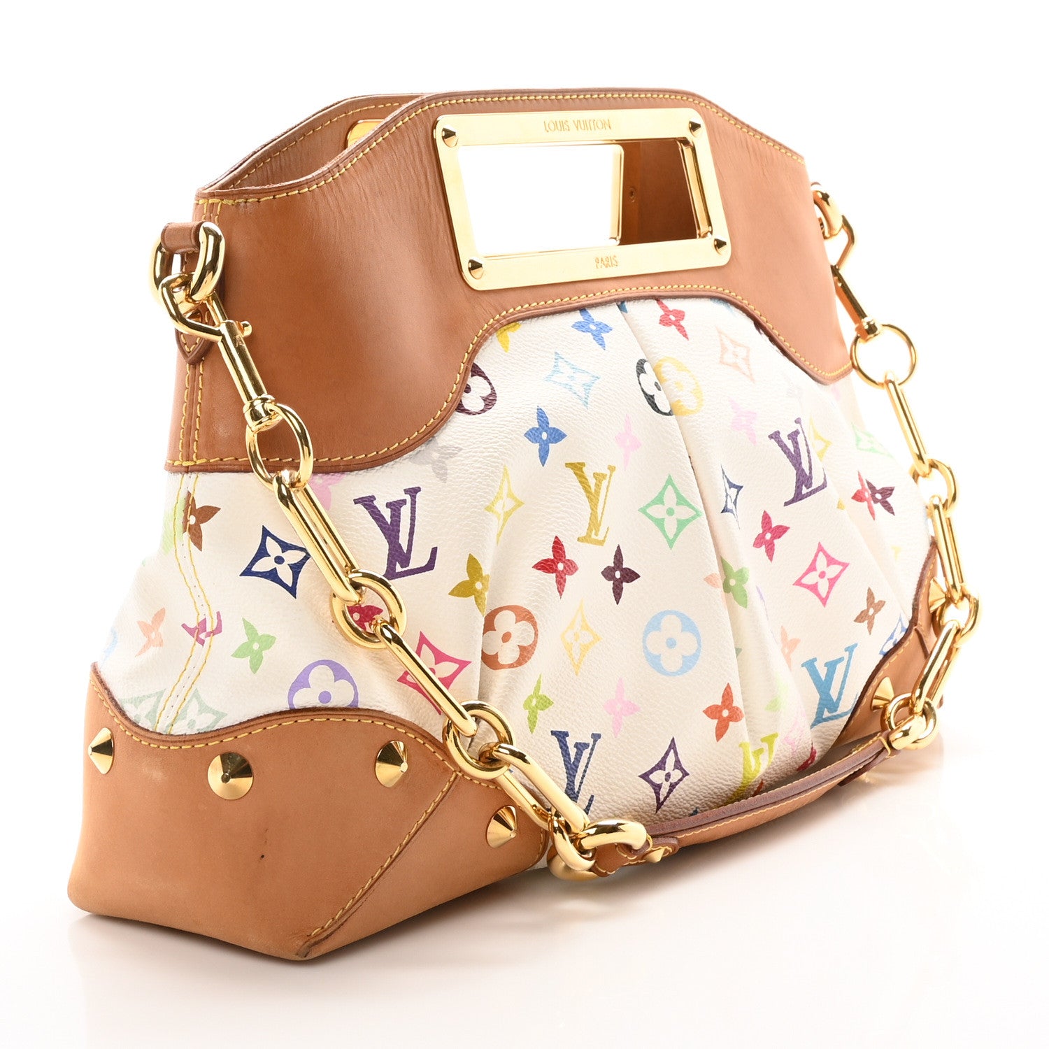 Louis Vuitton Monogram Multicolor Judy MM White 3 of 9