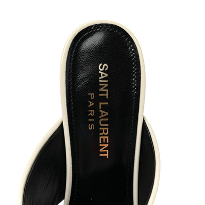 Saint Laurent Patent LouLou 70 Mule Sandals 36.5 Neutro 7 of 8