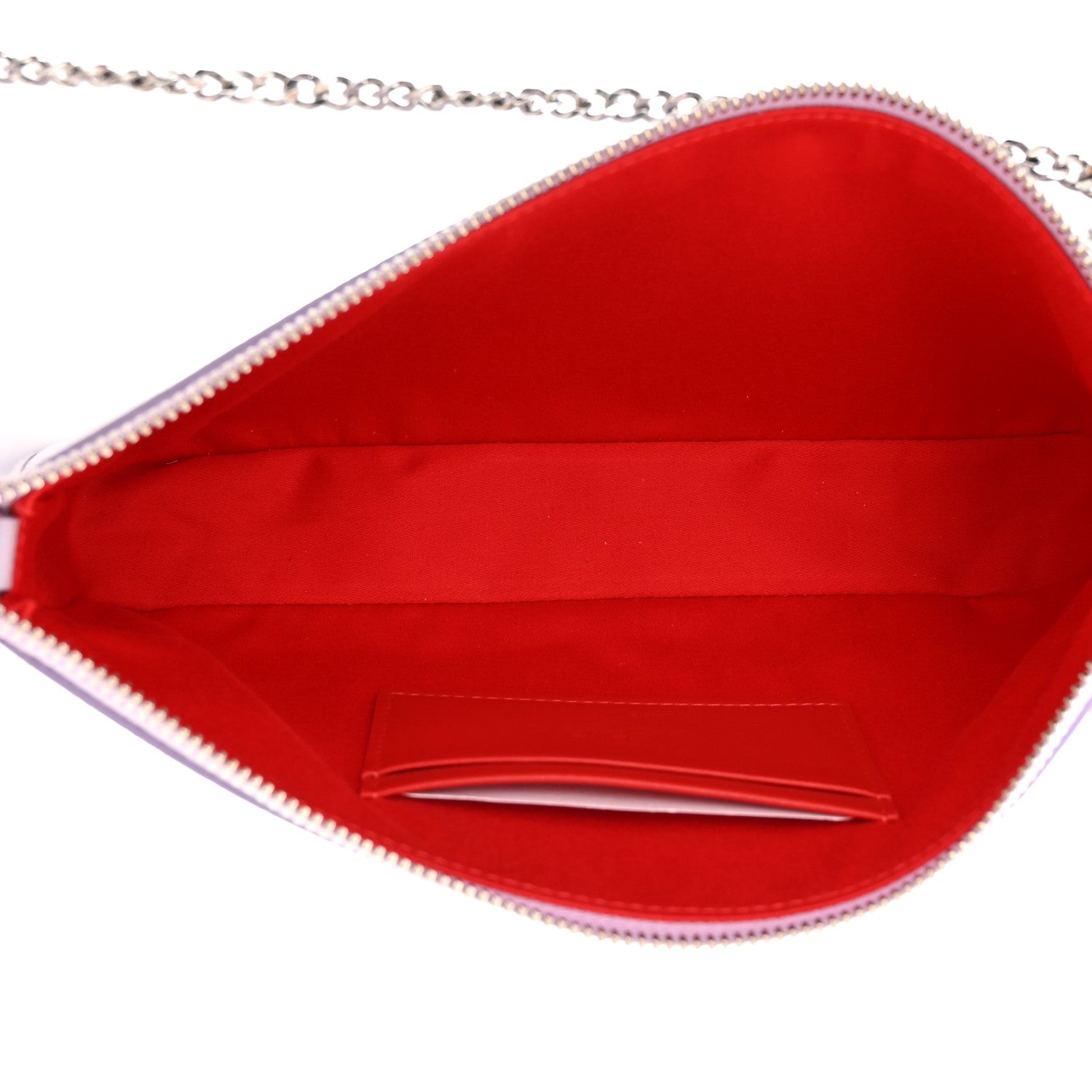 Christian Louboutin Calfskin Empire Loubila Pouch on Chain Lilac Smoke Rosy 5 of 9