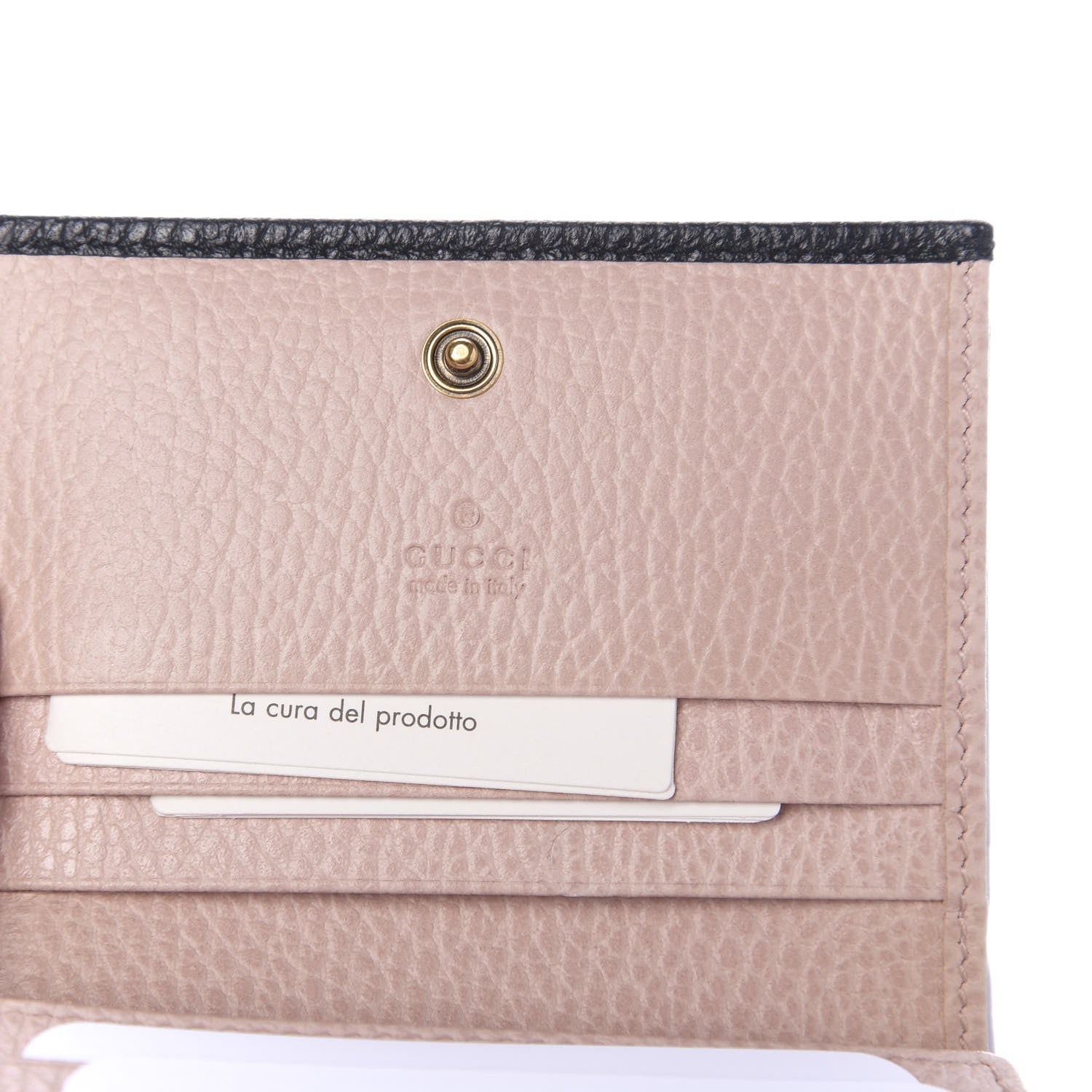 Gucci Calfskin GG Marmont Bow Card Case Black 6 of 8