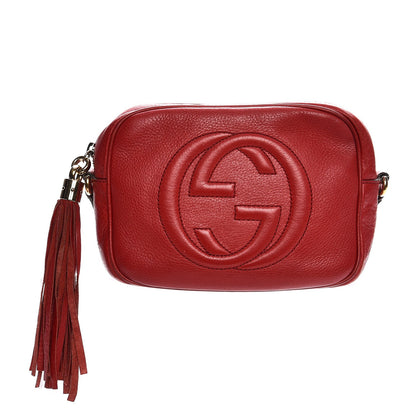Gucci Pebbled Calfskin Small Soho Disco Bag Vibrant Red 1 of 18