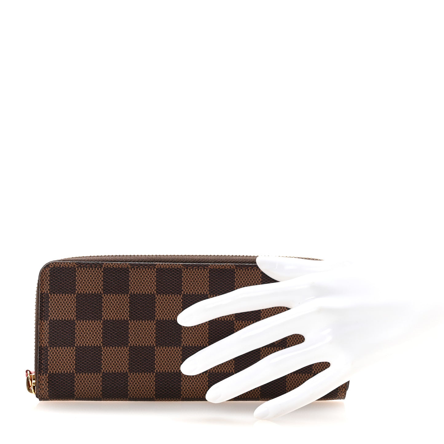 Damier Ebene Clemence Wallet Cherry