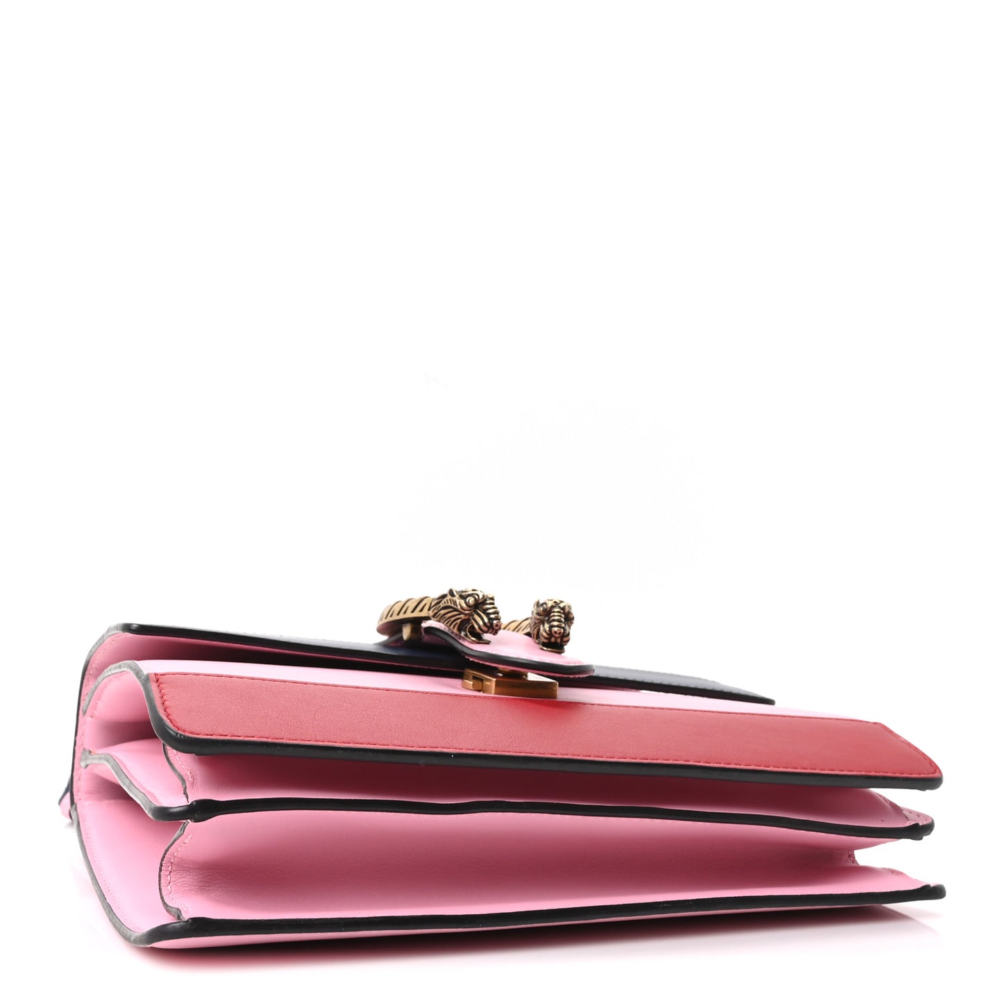 Moon Calfskin Web Medium Dionysus Bamboo Top Handle Bag Sugar Pink Blue Agata Hibiscus Red