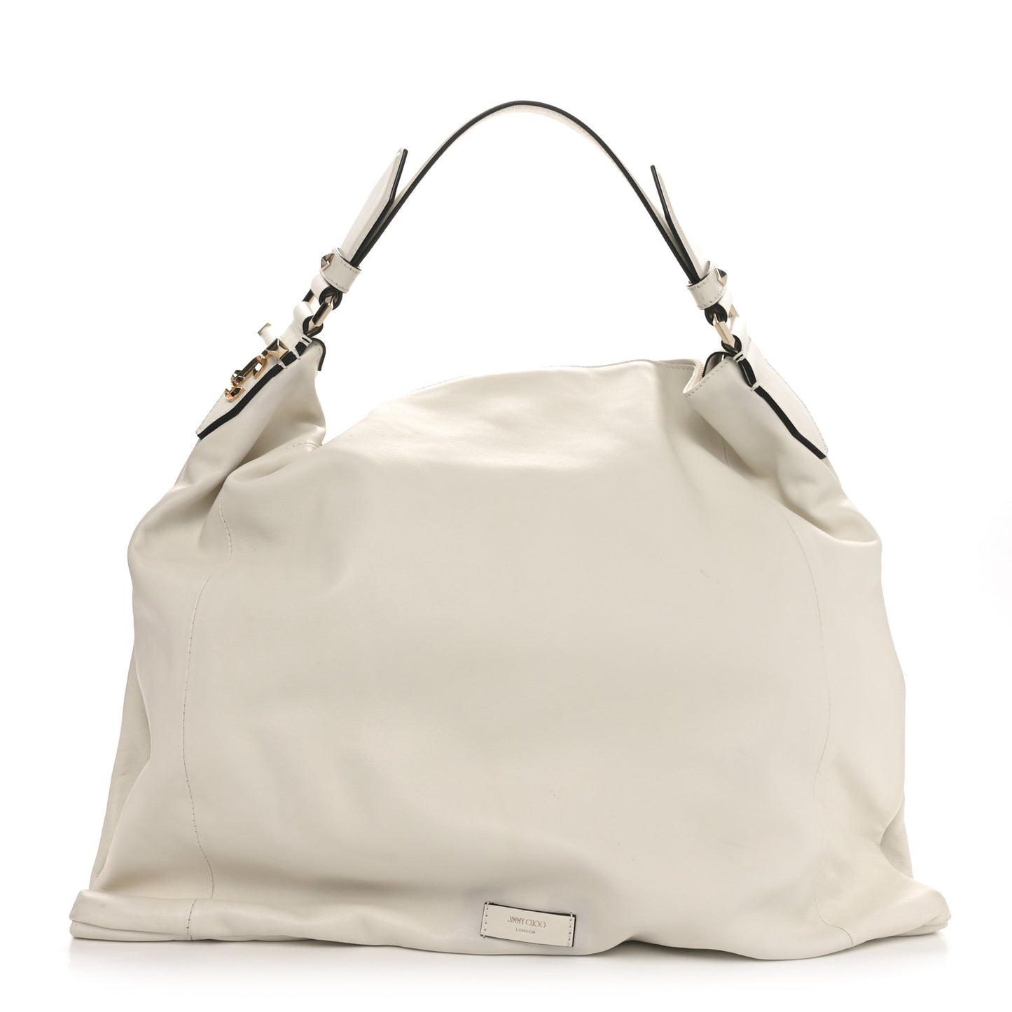 Calfskin Ana Hobo Shopping Tote Latte