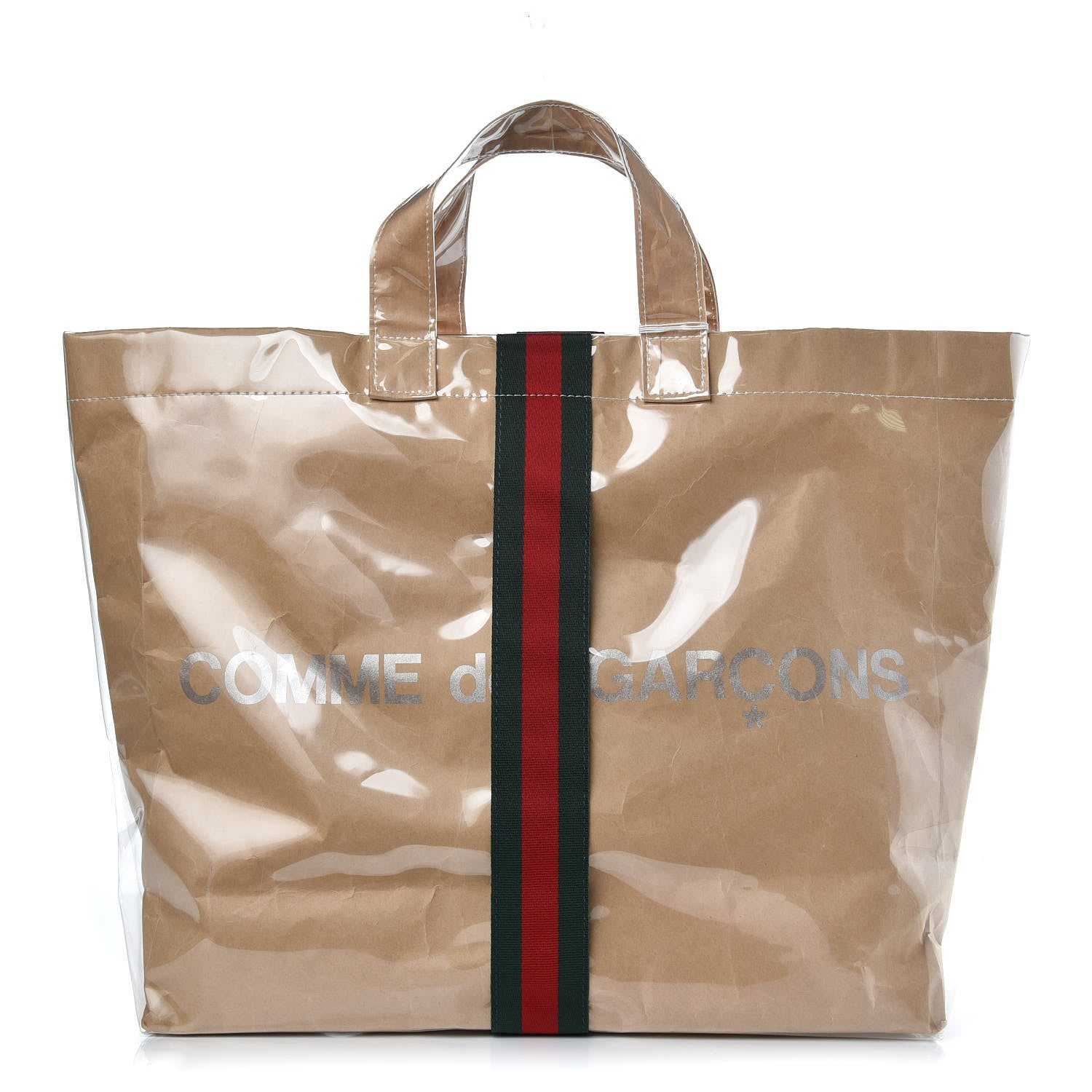 Gucci X Comme de Garçons Paper Plastic Web Shopper Tote 1 of 7