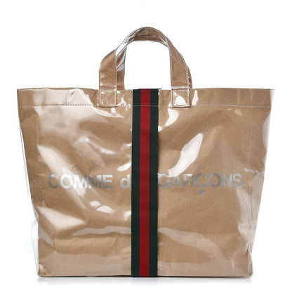 Gucci X Comme de Garçons Paper Plastic Web Shopper Tote 1 of 7