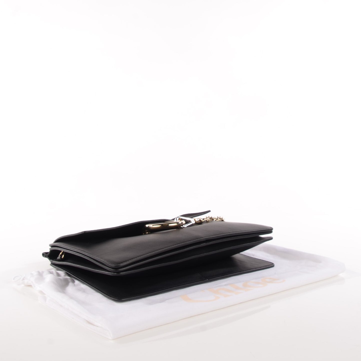 Calfskin Medium Faye Shoulder Bag Black