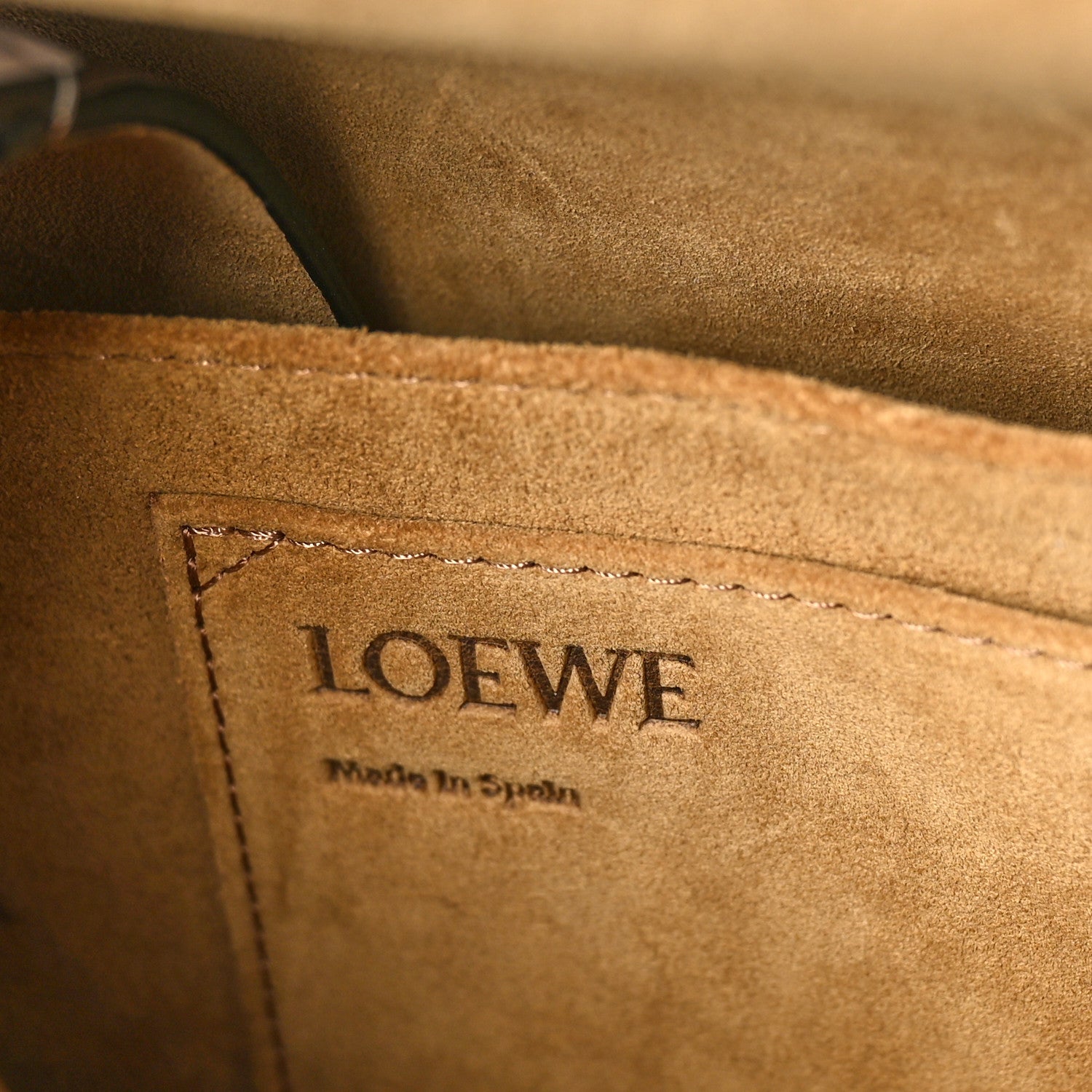Loewe Soft Calfskin Jacquard Small Gate Crossbody Bag Sand 6 of 9