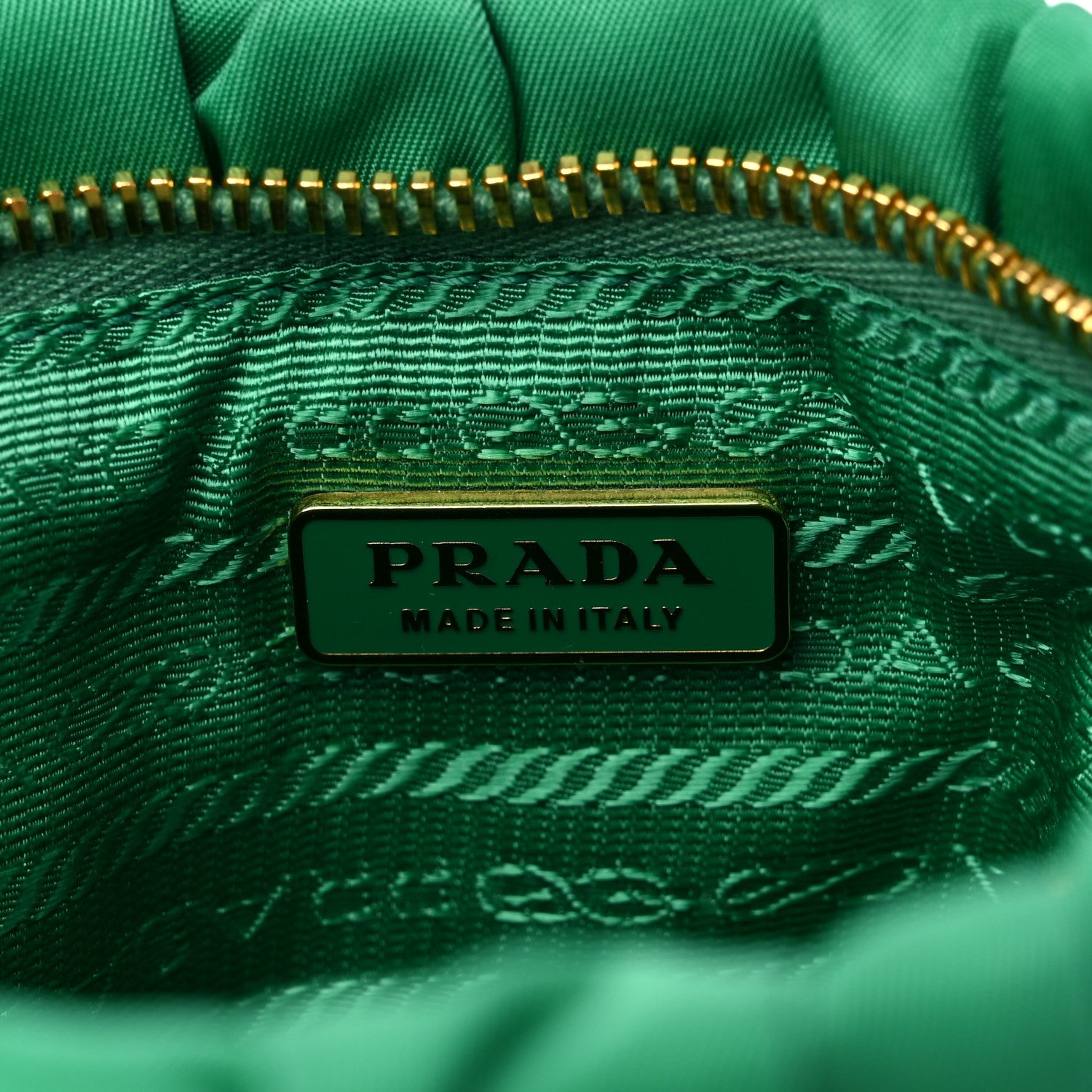 Prada Tessuto Nylon Gaufre Wristlet Mint Green 6 of 9