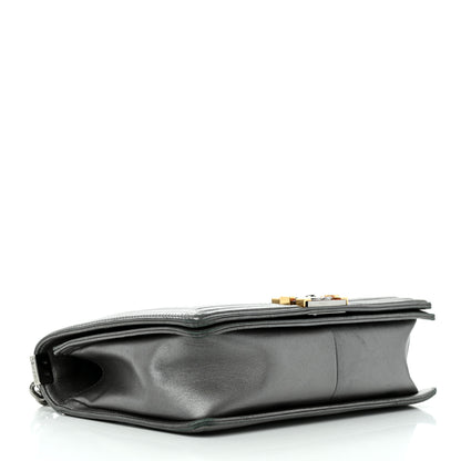 Chanel Metallic Lambskin Embossed Large Boy Cube Flap 4 of 18