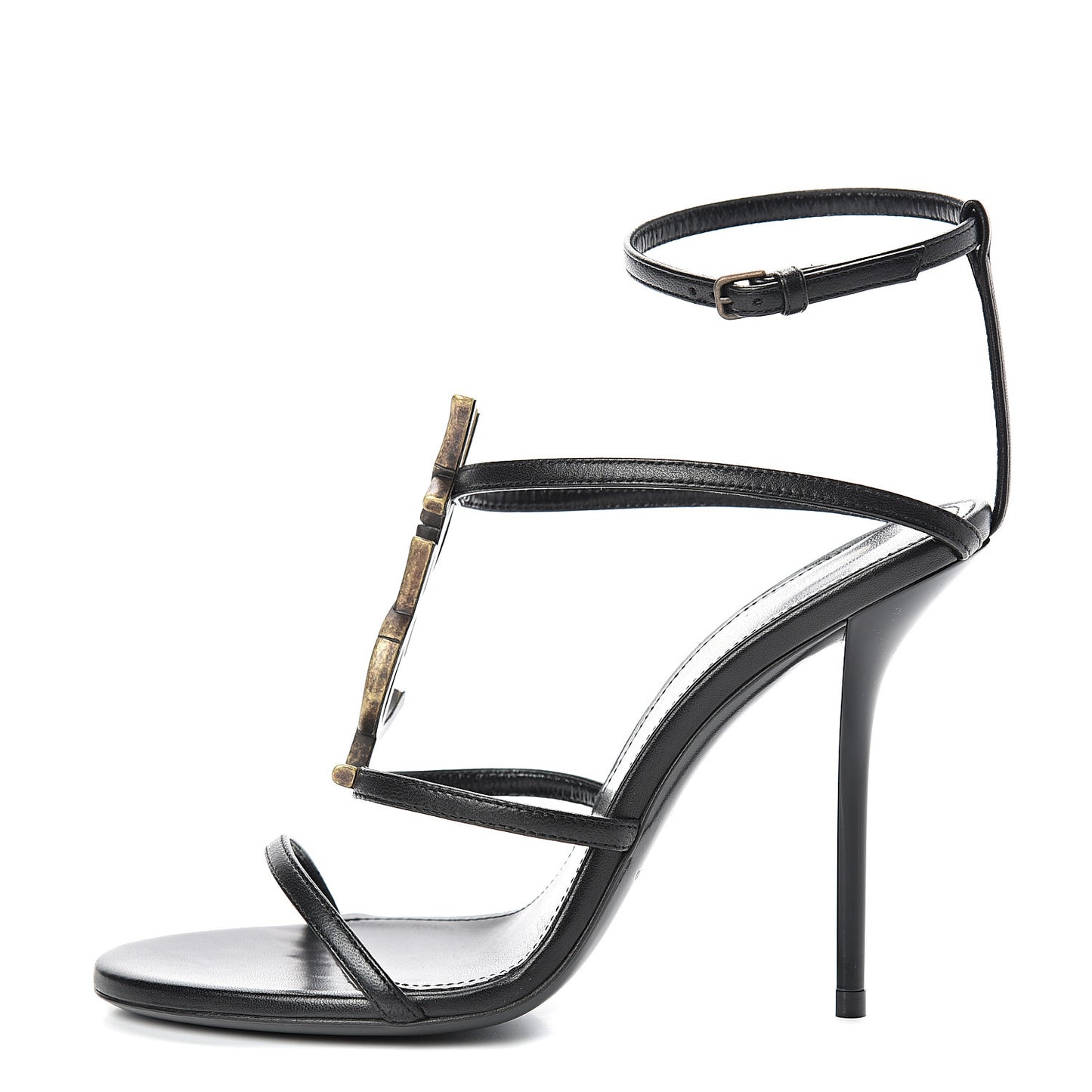Calfskin Cassandra 110 Sandals 36.5 Black