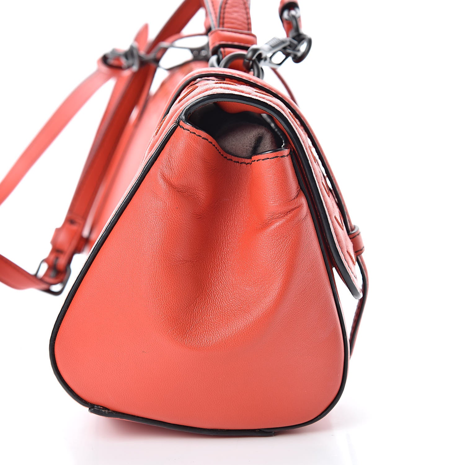 Bottega Veneta Nappa Intrecciato Scales Mini Top Handle Bag Geranium 12 of 12