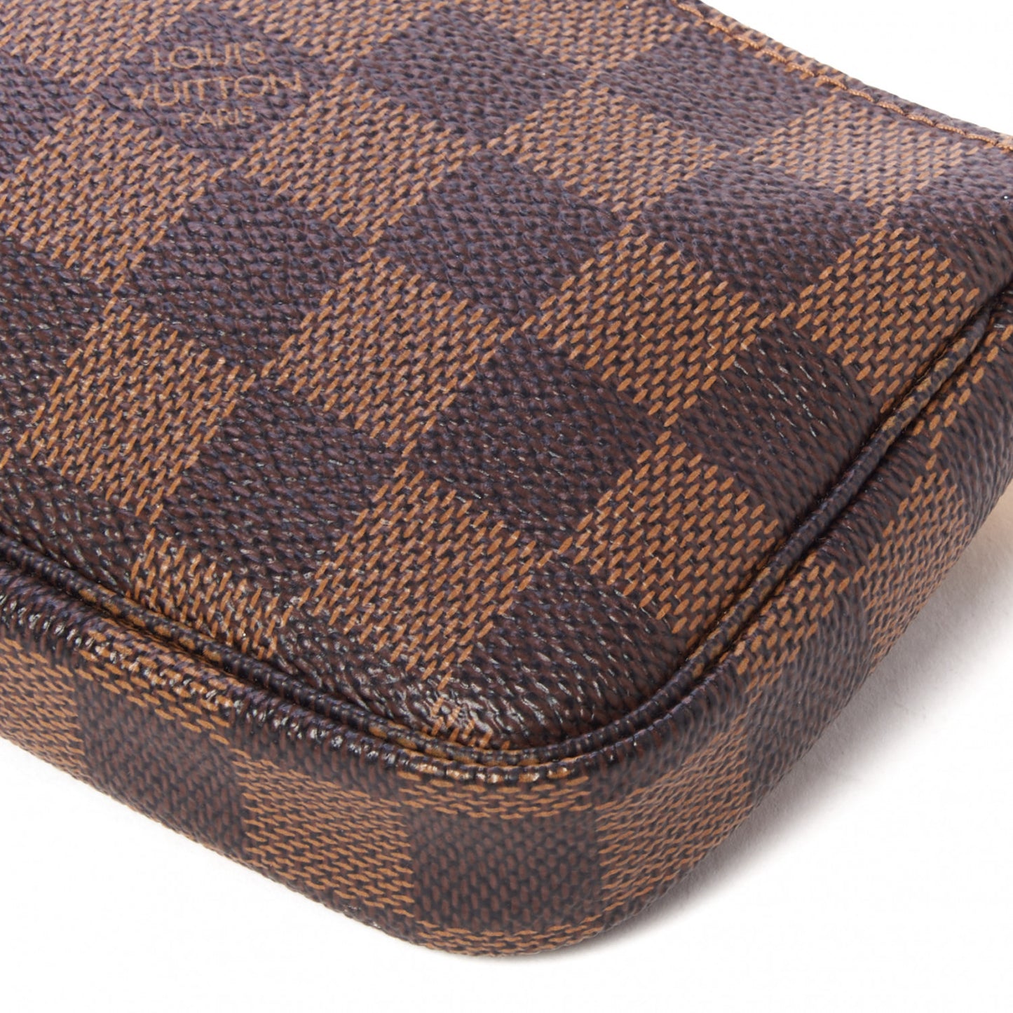 Damier Ebene Complice Trunks and Bags Mini Pochette Accessories Red