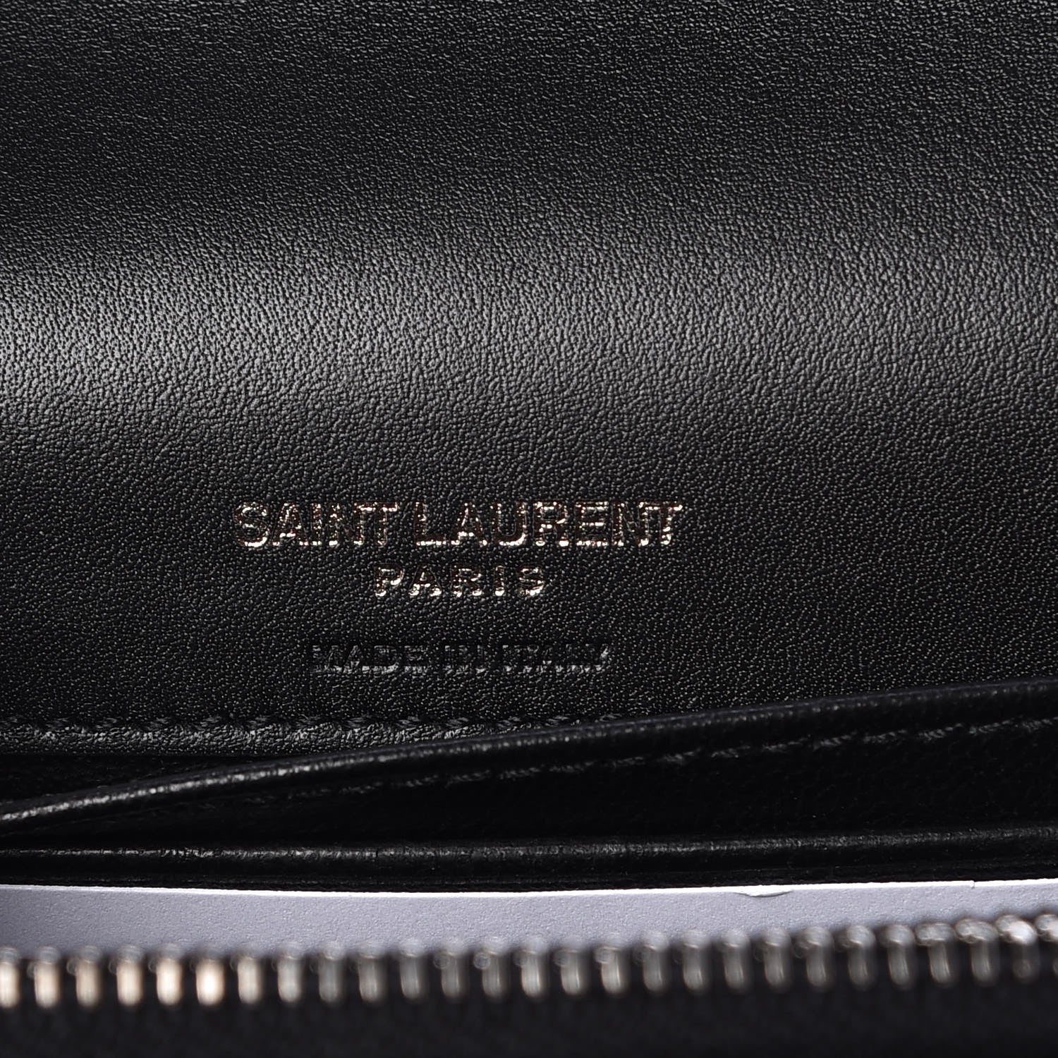 Saint Laurent Metallic Lambskin Lame Monogram Kate Belt Bag Black Platine 5 of 7