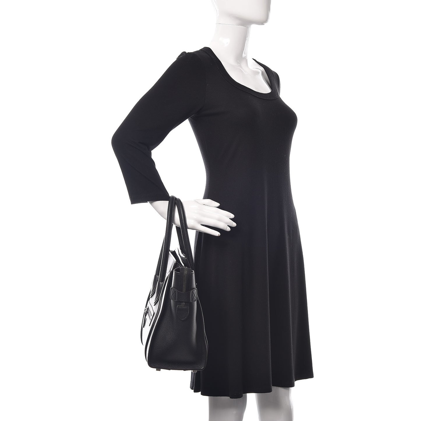 Drummed Calfskin Micro Luggage Black