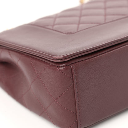 Chanel Sheepskin Quilted Vintage Mademoiselle Flap Dark Red 9 of 20