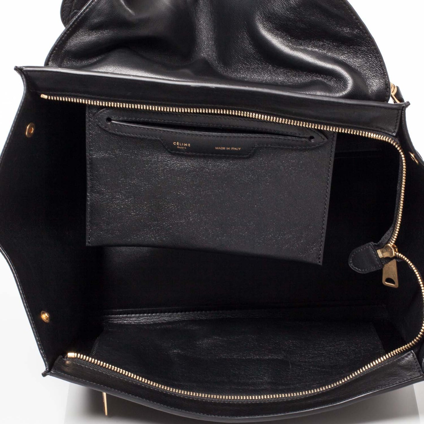 Crocodile Embossed Trapeze Black