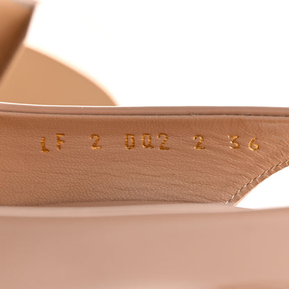 Valentino Garavani Patent One Stud Ankle Strap 60mm Block Heel Pumps 36 Rose Cannelle 9 of 11