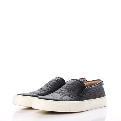Gucci Guccissima Dublin Slip On Sneakers 38 Black 3 of 14