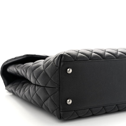 Chanel Caviar Quilted Large Coco Handle Flap Black 8 of 9