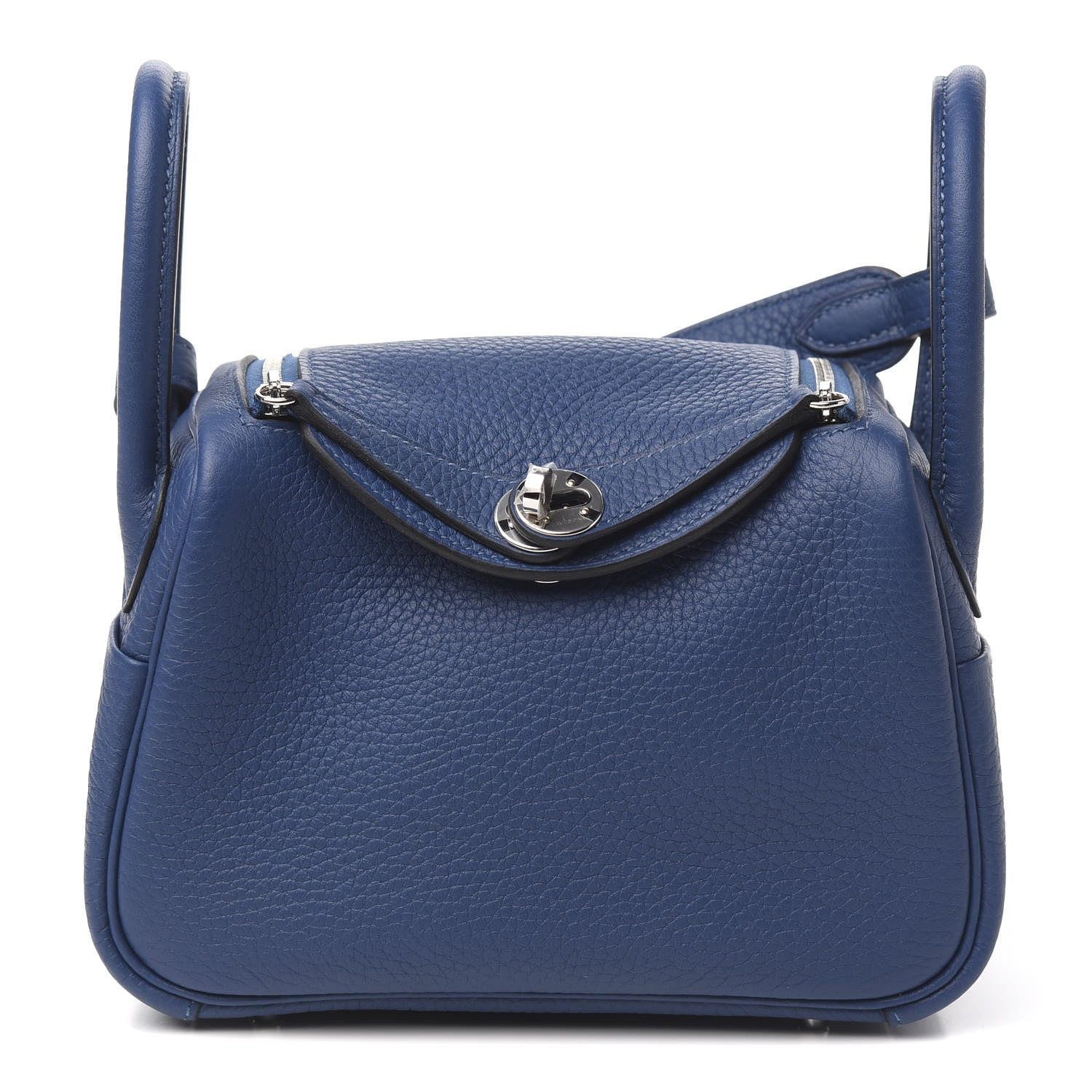 Hermes Taurillon Clemence Mini Lindy 20 Deep Bleu 1 of 9