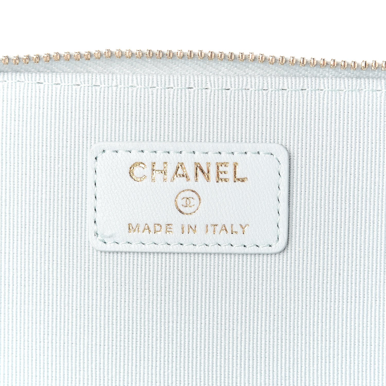 Chanel Lambskin Quilted Small Top Handle Vanity Case With Chain Light Blue 6 of 9