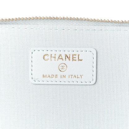 Chanel Lambskin Quilted Small Top Handle Vanity Case With Chain Light Blue 6 of 9