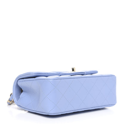 Chanel Lambskin Quilted Mini Rectangular Flap Light Blue 4 of 10