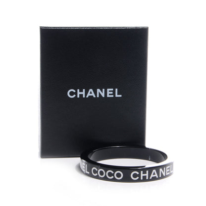 Chanel Resin Coco Bangle Black 4 of 5