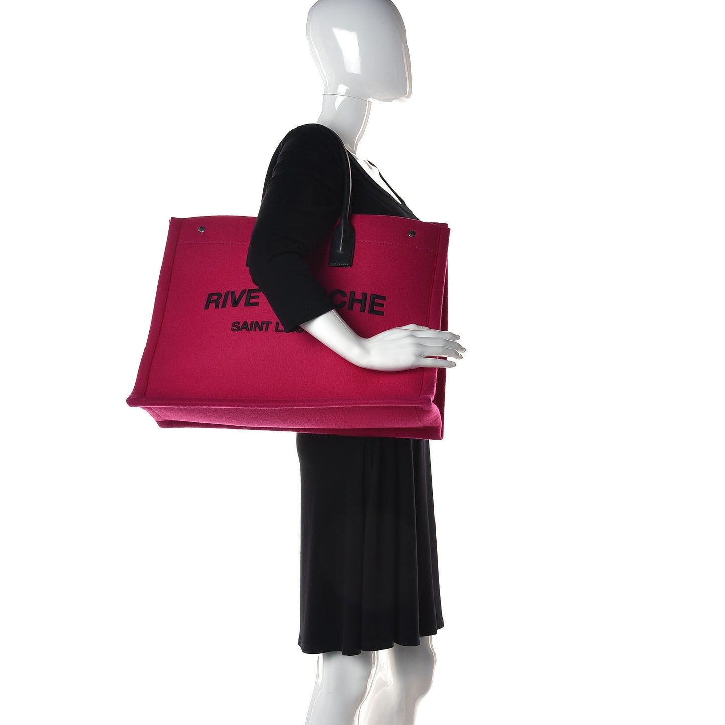 Wool Rive Gauche Tote Fuchsia