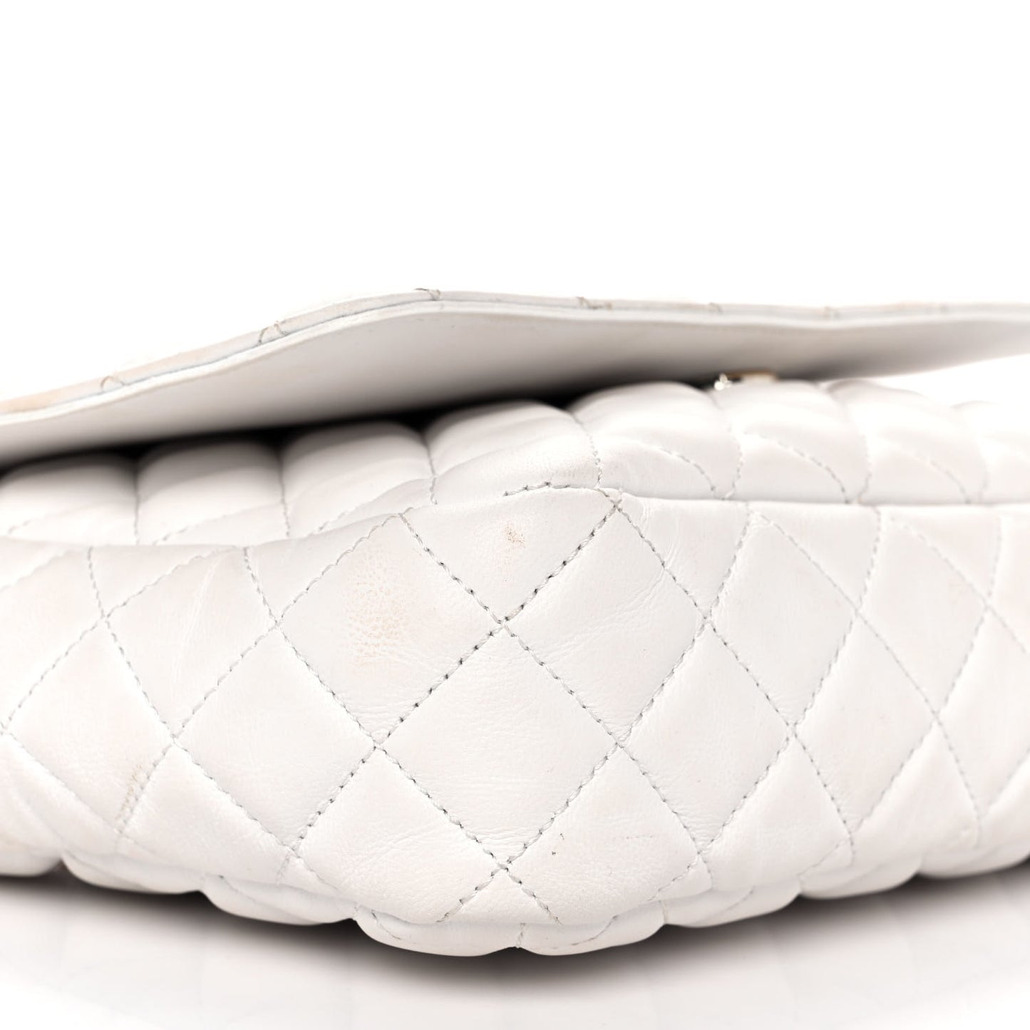 Nappa Quilted Medusa Chain Crossbody White