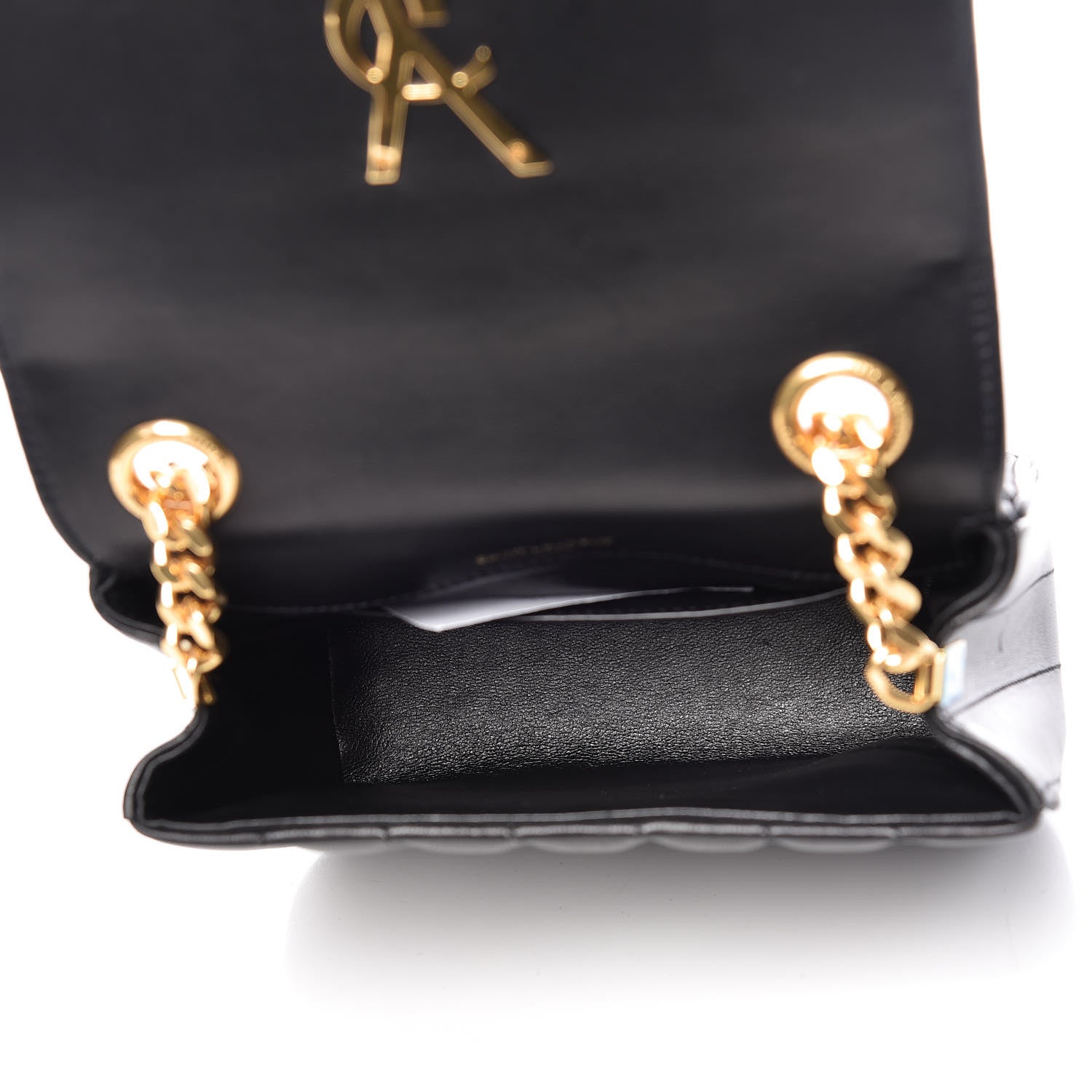 Saint Laurent Lambskin Matelasse Monogram Small Vicky Chain Bag Black 7 of 12