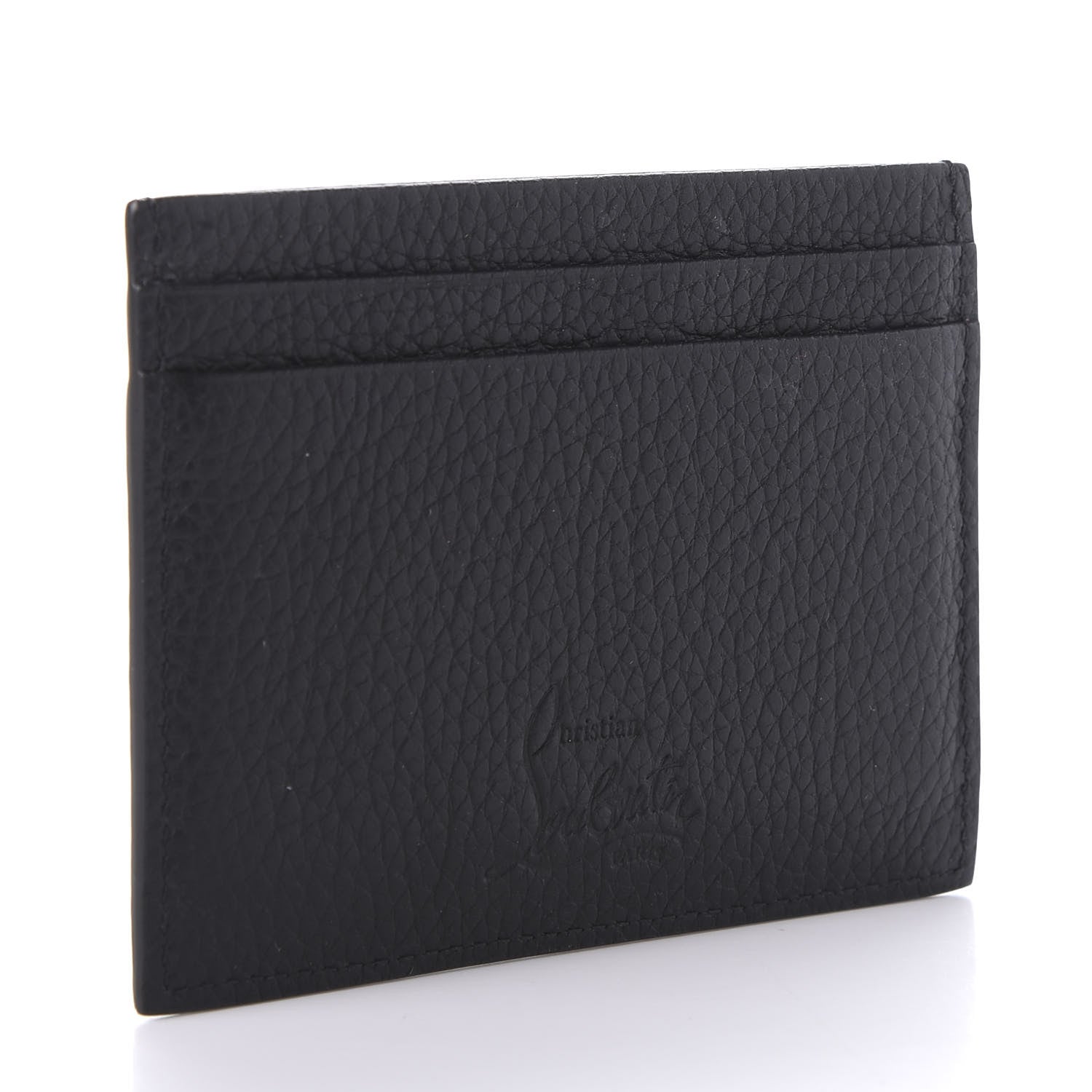 Christian Louboutin Grained Calfskin Kios Star Studded Card Holder Black 2 of 9