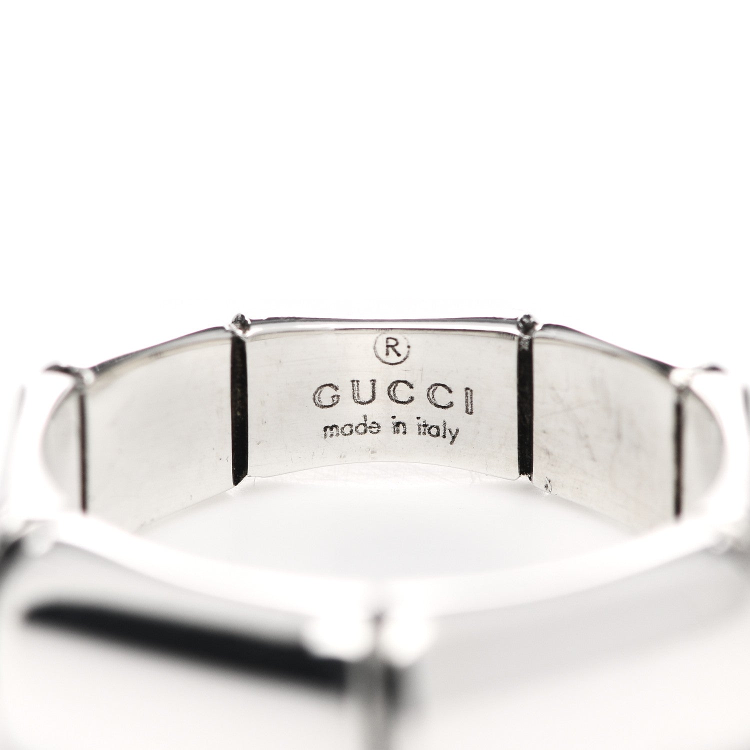 Gucci Sterling Silver Bamboo Band Ring 50 5.5 4 of 5