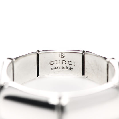 Gucci Sterling Silver Bamboo Band Ring 50 5.5 4 of 5
