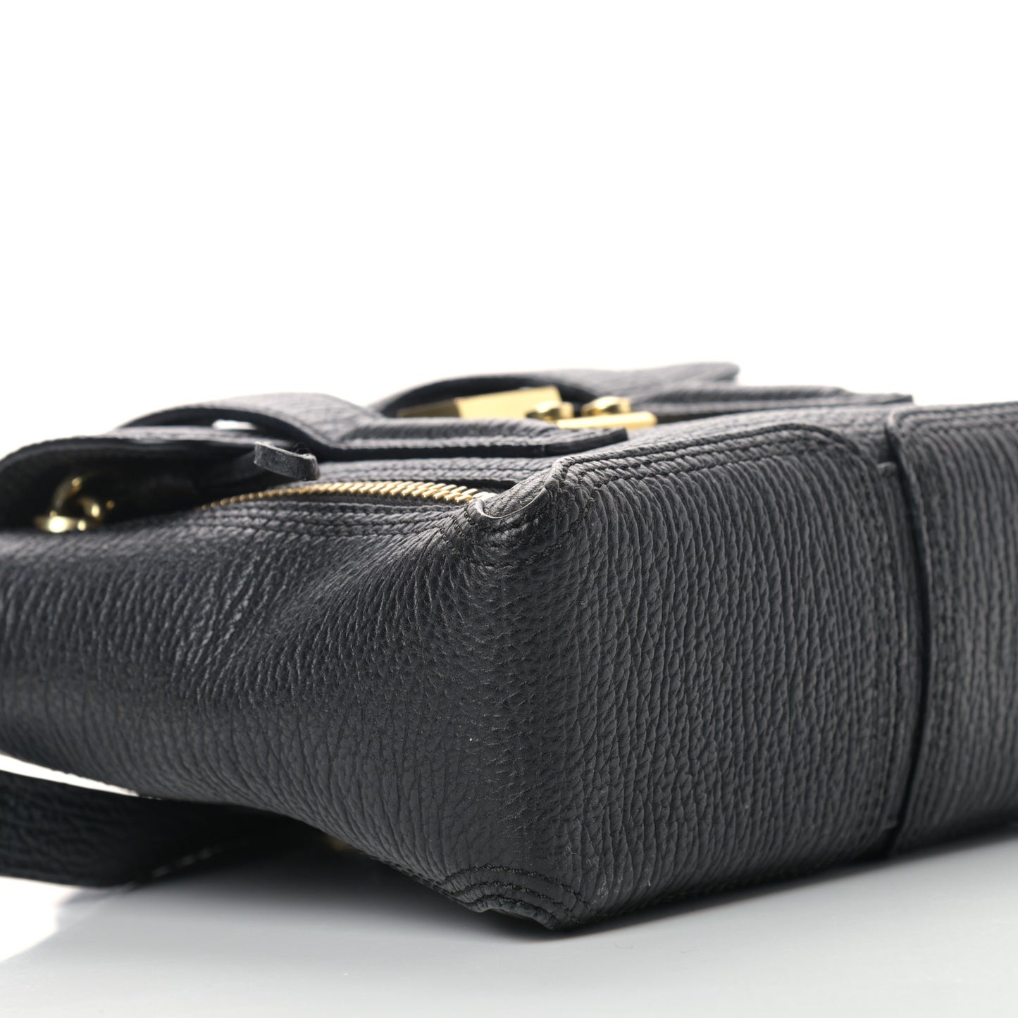 Textured Calfskin Mini Pashli Satchel Black