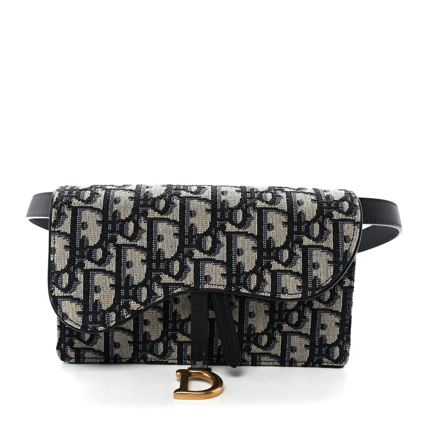 Oblique Saddle Belt Bag Blue
