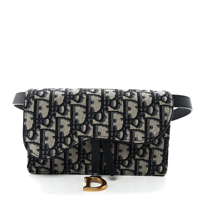 Christian Dior Oblique Saddle Belt Bag Blue 1 of 8