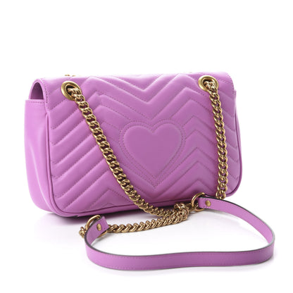 Gucci Calfskin Matelasse Small GG Marmont Shoulder Bag Candy Mousse 2 of 9