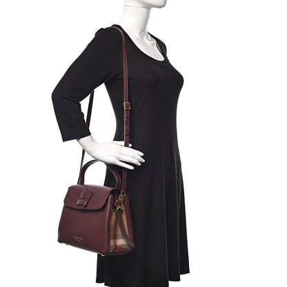 Burberry Derby Calfskin House Check Small Camberley Mahogany Red 2 of 9