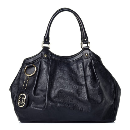 Gucci Guccissima Medium Sukey Tote Black 1 of 9